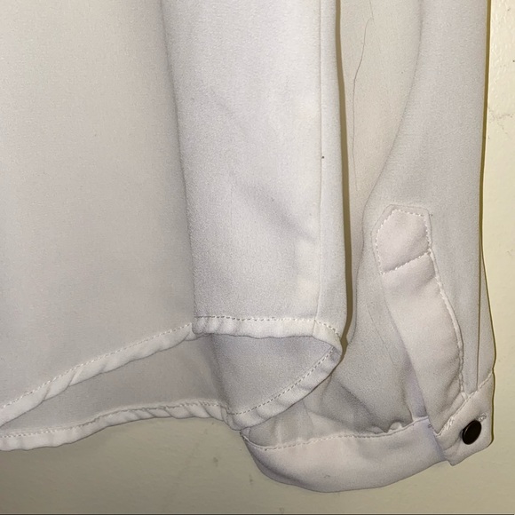 Chiffon Military Style Button Up Blouse - Picture 6 of 6